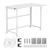 MCN Maclean klaptafel L-vorm wit 100x65 cm mobiel met vergrendelbare wielen MC-1250 L/W
