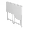 MCN Maclean klaptafel L-vorm wit 100x65 cm mobiel met vergrendelbare wielen MC-1250 L/W