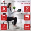 MCN Maclean MC-126 L/W Opvouwbaar L-vormig Bureau, Wit, Mobiel, 100x73 cm, 50 kg Belasting