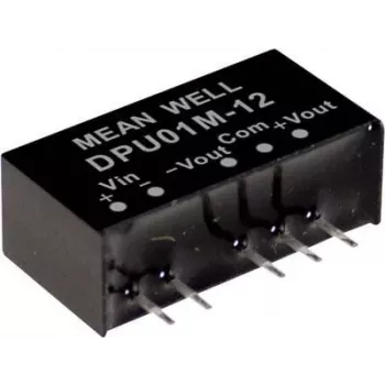 MEAN WELL DPU01L-12 1W DC-DC-convertermodule 12V ingang 12V uitgang SIP