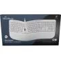 MediaRange MROS272 ergonomisch bedraad toetsenbord, split-design, 124 toetsen, geïntegreerde scrollwiel, wit