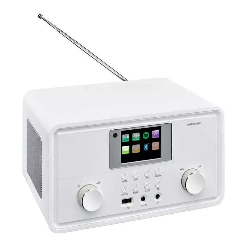 MEDION MD 88069 internetradio met DAB+, FM, Bluetooth en WLAN, wit