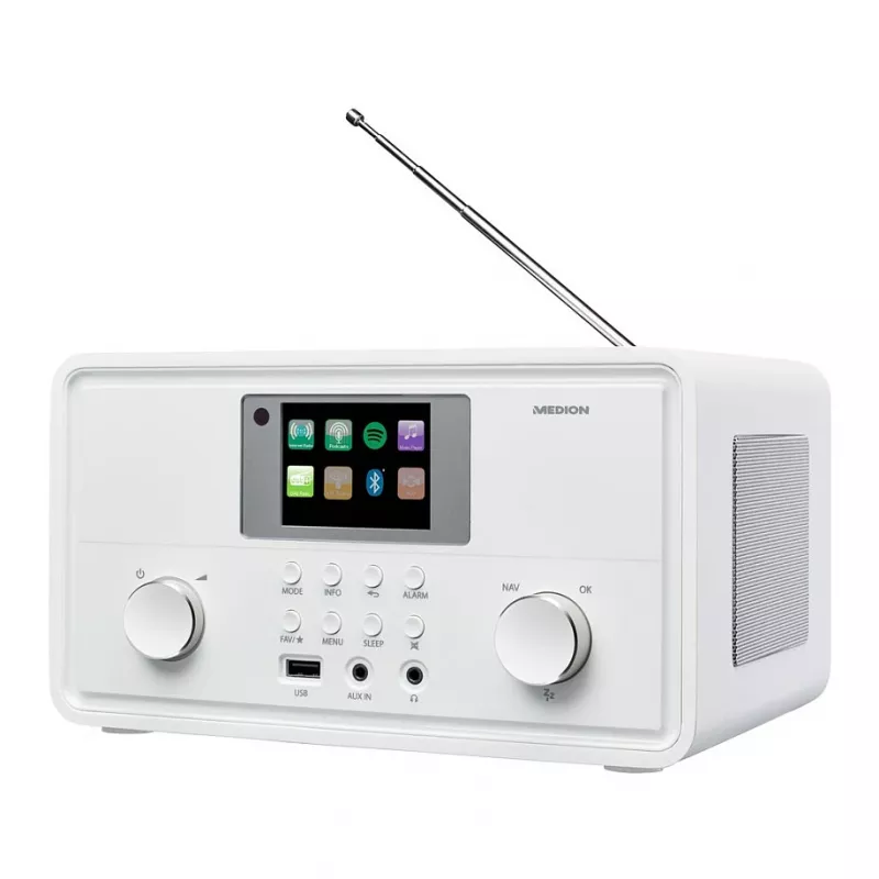 MEDION MD 88069 internetradio met DAB+, FM, Bluetooth en WLAN, wit