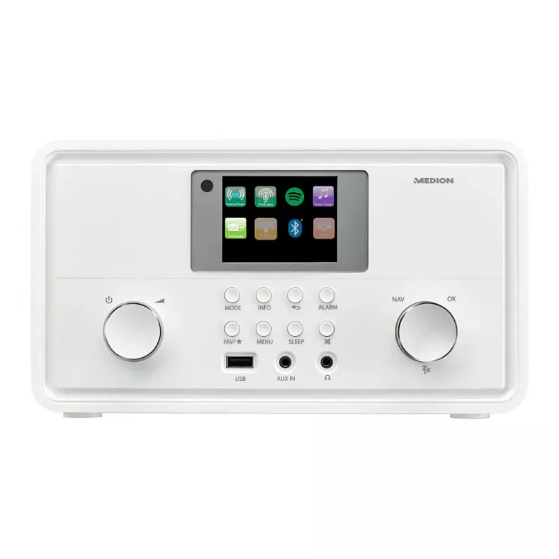 MEDION MD 88069 internetradio met DAB+, FM, Bluetooth en WLAN, wit