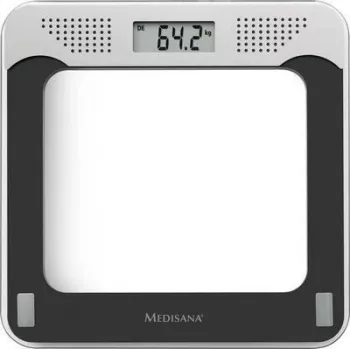 Medisana PS 425 digitale personenweegschaal 180 kg zwart grijs glas 40448