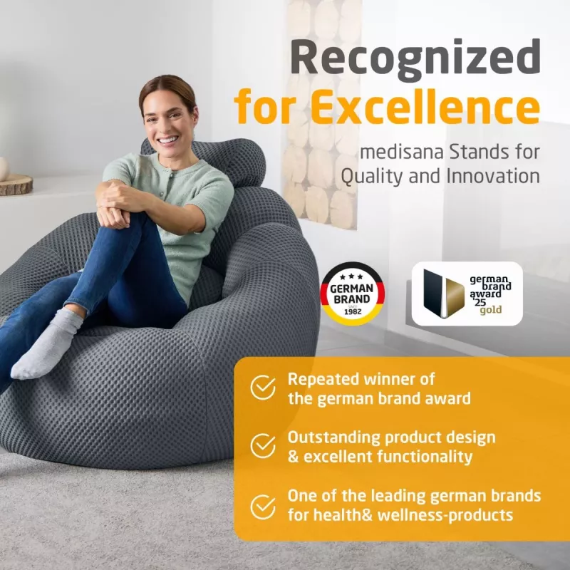 Medisana RS150 Bubble Sofa met massage donkergrijs