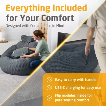 Medisana RS150 Bubble Sofa met massage donkergrijs