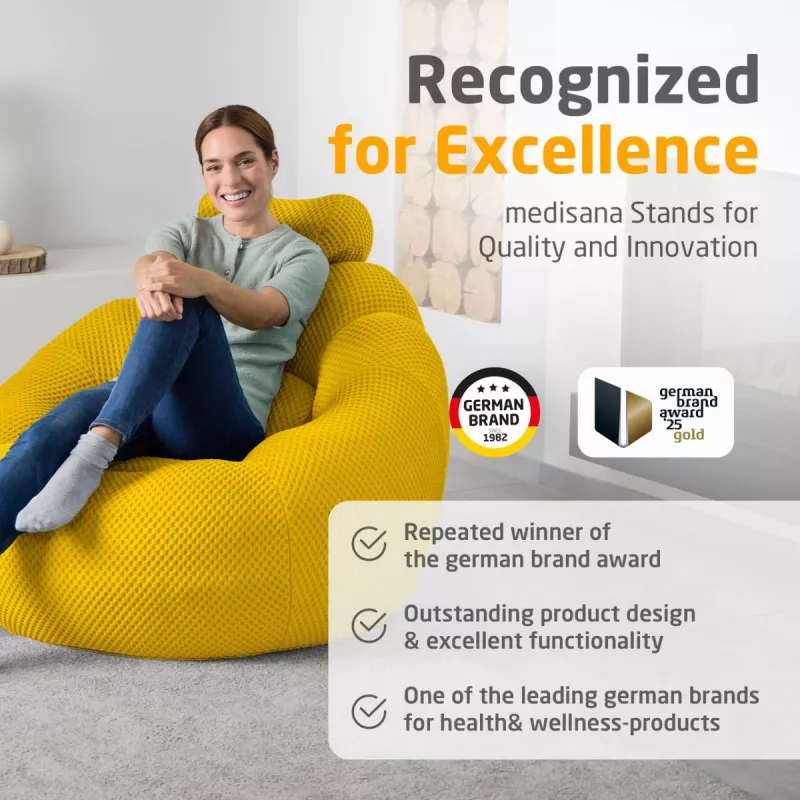 Medisana RS200 Bubble Sofa met massage geel