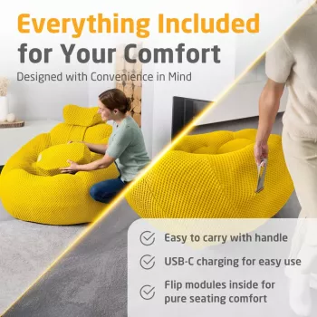 Medisana RS200 Bubble Sofa met massage geel