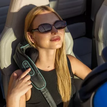 Medivon Volt Massagekraag - Shiatsu nek- en schoudermassager met warmte, 8 knopen, 3 intensiteiten