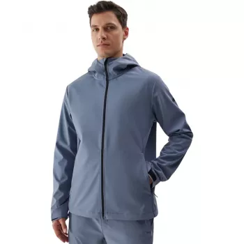 Heren softshelljack 4F M283 Denim - waterdicht en winddicht met capuchon, maat L