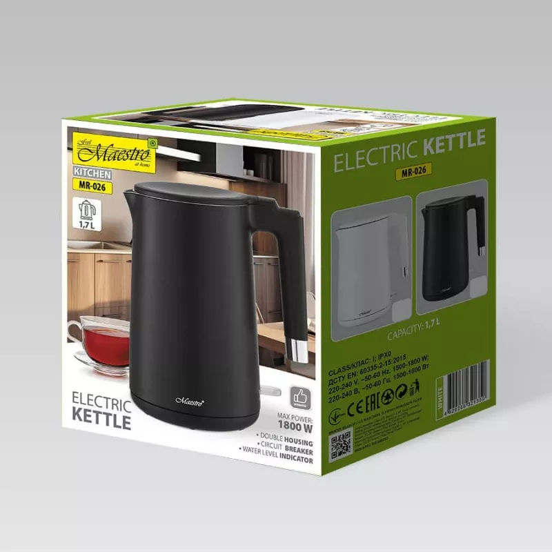 MEO waterkoker 1,7 l 1800 W MR-026-WHITE MAESTRO
