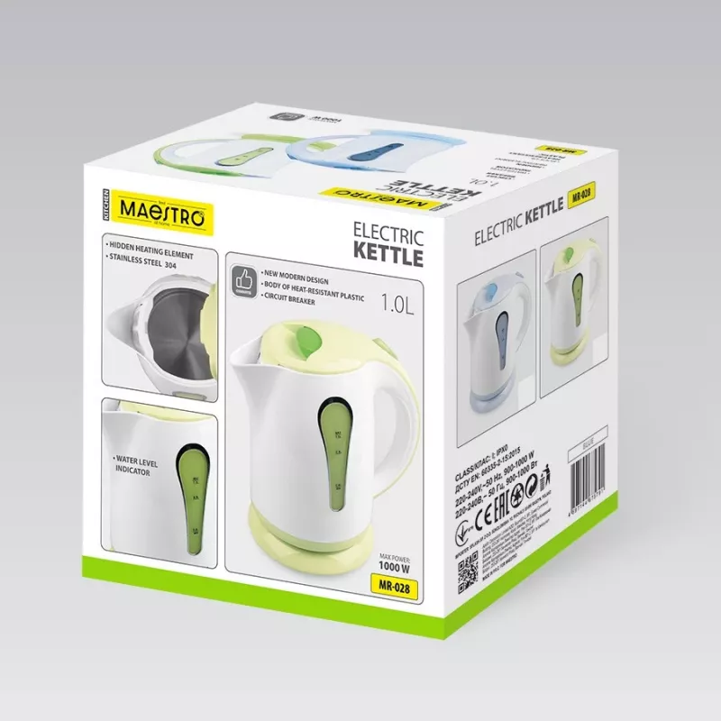 MEO waterkoker 1L 1000W MR-028-GREEN MAESTRO