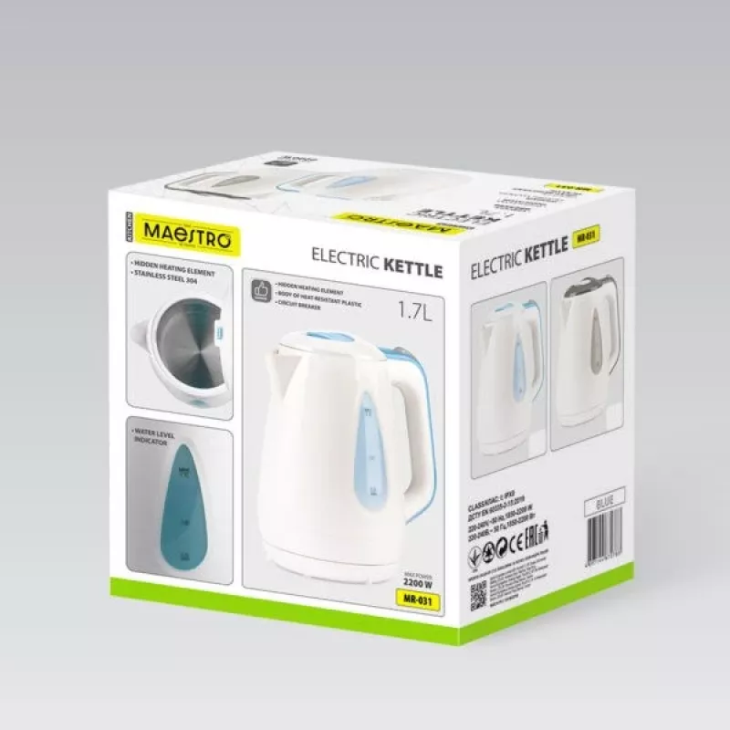 MEO MAESTRO waterkoker 1,7 l 2200 W blauw MR-031-BLUE