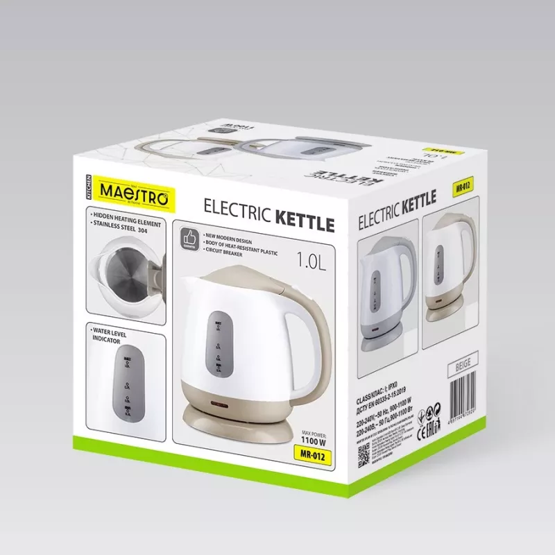 MEO MR-012-GREY MAESTRO waterkoker 1L 1100W grijs