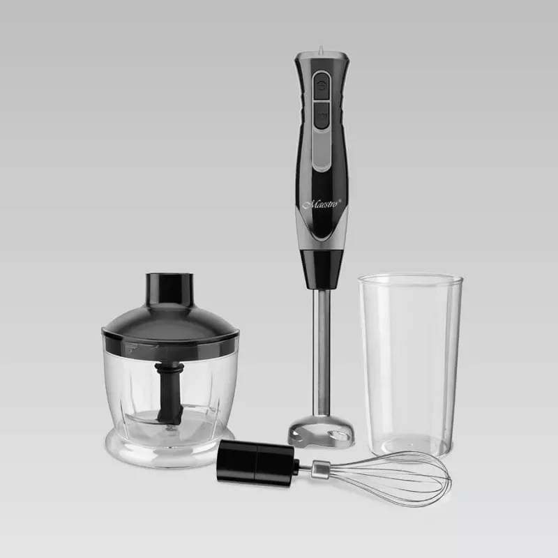 MEO MR-566 MAESTRO 500W staafmixer-set met hakmolen, garde & maatbeker