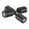 MERACH MR-2444 verstelbare dumbbells (set van 2) - 2,5-24 kg, 15 standen, draaiknop, zwart/rood