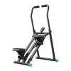 MERACH MR-2448B1 mini stepper met weerstandsbanden, LCD-monitor, hydraulische cilinders, zwart/grijs