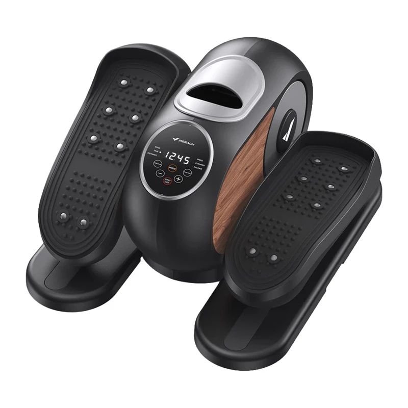 MERACH MR-E32B1 mini-hometrainer, magnetische weerstand, 8 standen, LCD-display, onder het bureau, zwart