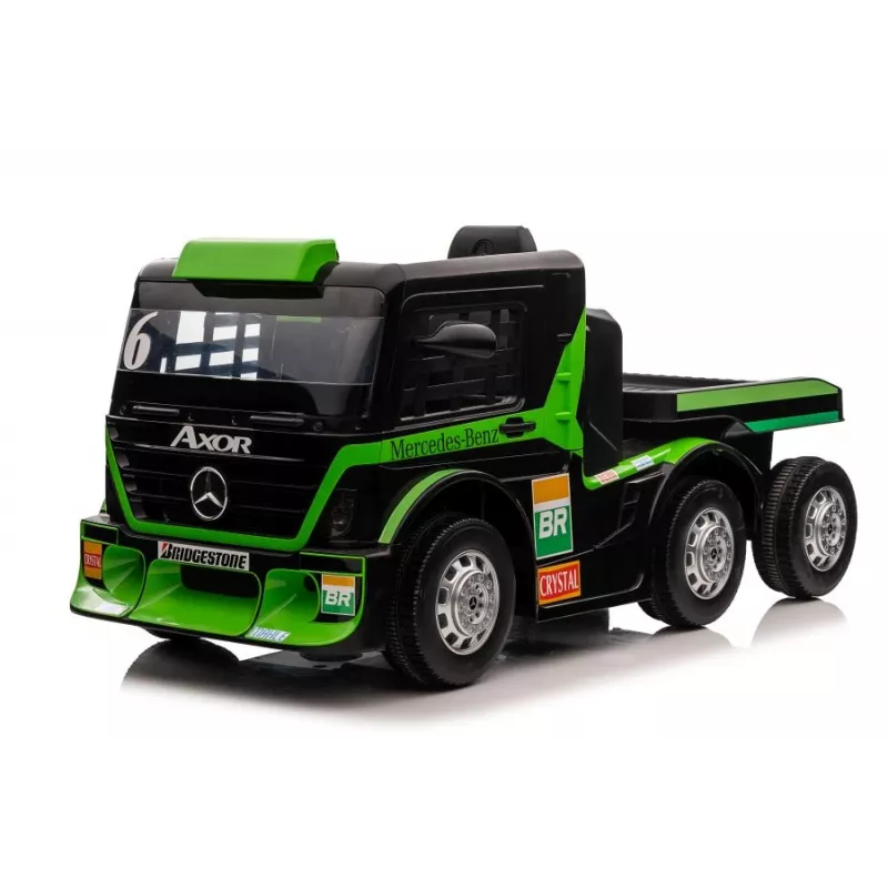 Mercedes Truck + Trailer XMX622B Groen LCD accu-aangedreven speelgoed