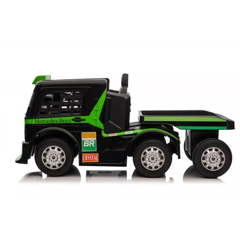 Mercedes Truck + Trailer XMX622B Groen LCD accu-aangedreven speelgoed