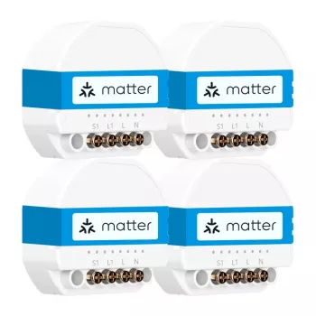 MEROSS MSS815MAQUA-UN Smart Wi-Fi Switch 4-pack (2,4 GHz, US-stekker, geen hub vereist)