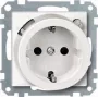 MERTEN 232819 aardlekschakelaar-Schuko wandcontactdoos met aardlekschakelaar, 16 A, 230 V, polarwit