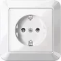 Merten MEG2301-1025 Schuko stopcontact, 16 A, inbouw, polarwit