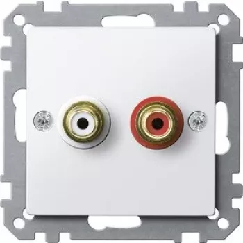 Merten MEG4350-0319 Schuko stopcontact 1-voudig polarwit glanzend