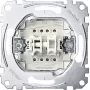 Merten System M dubbel-taster-inzet 2 NO 10A 250V AC inbouw MEG3055-0000