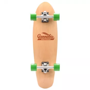 Meteor Cannabis groen-bruin-oranje mini cruiser skateboard 22 inch