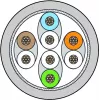 METZ CONNECT 130845D033-E Cat6a S/FTP netwerkkabel, 40 m, grijs