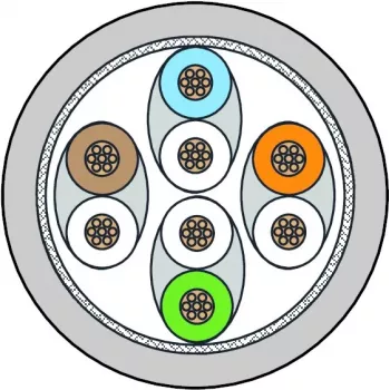 METZ CONNECT 130845D033-E Cat6a S/FTP netwerkkabel, 40 m, grijs