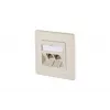 METZ CONNECT BTR E-DAT module 8/8(8) UP inbouw CAT 6 netwerk-data-aansluitdoos, 2 x RJ45, parelwit RAL 1013 1309121001-E