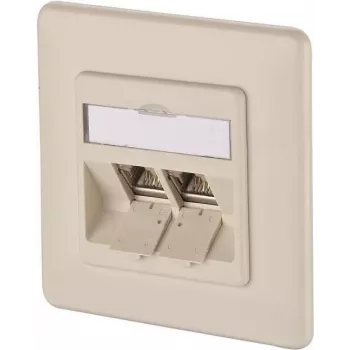 METZ CONNECT BTR E-DAT module 8/8(8) UP inbouw CAT 6 netwerk-data-aansluitdoos, 2 x RJ45, parelwit RAL 1013 1309121001-E