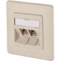 METZ CONNECT BTR E-DAT module 8/8(8) UP inbouw CAT 6 netwerk-data-aansluitdoos, 2 x RJ45, parelwit RAL 1013 1309121001-E