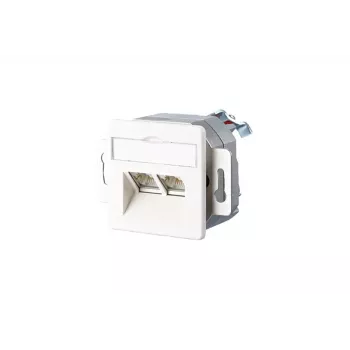 METZ CONNECT BTR IT CONNECT E-DAT 8/8(8) Ek inbouwdatadoos, 2 x RJ-45, CAT 6, afgeschermd, zuiver wit RAL 9010 1307444002-I