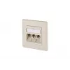 METZ CONNECT BTR IT CONNECT E-DAT module 3x8(8) UP - inbouw netwerkdoos, 3-poorts RJ45, CAT 6, afgeschermd, parelwit (RAL 1013) 1309131001-E