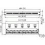 METZ CONNECT BTR UAE 25x8(8) Cat.6 afgeschermd patchpanel, 25 poorten, 1U, lichtgrijs 130887-E