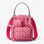 Michael Kor Jet Set Charm small camera crossbodytas dark berry saffiano leer