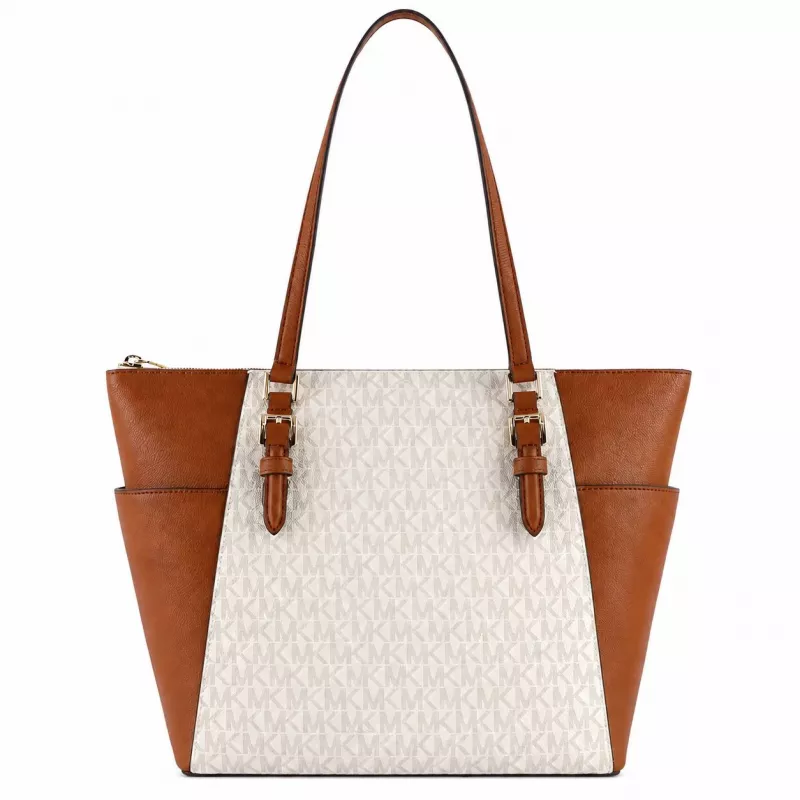 MICHAEL KORS Cece Vanilla dames schoudertas met kettingriem