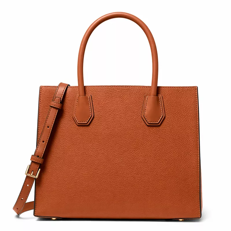 Michael Kors Greenwich saffiano leer schoudertas Luggage 35T2GM9S3LLUG