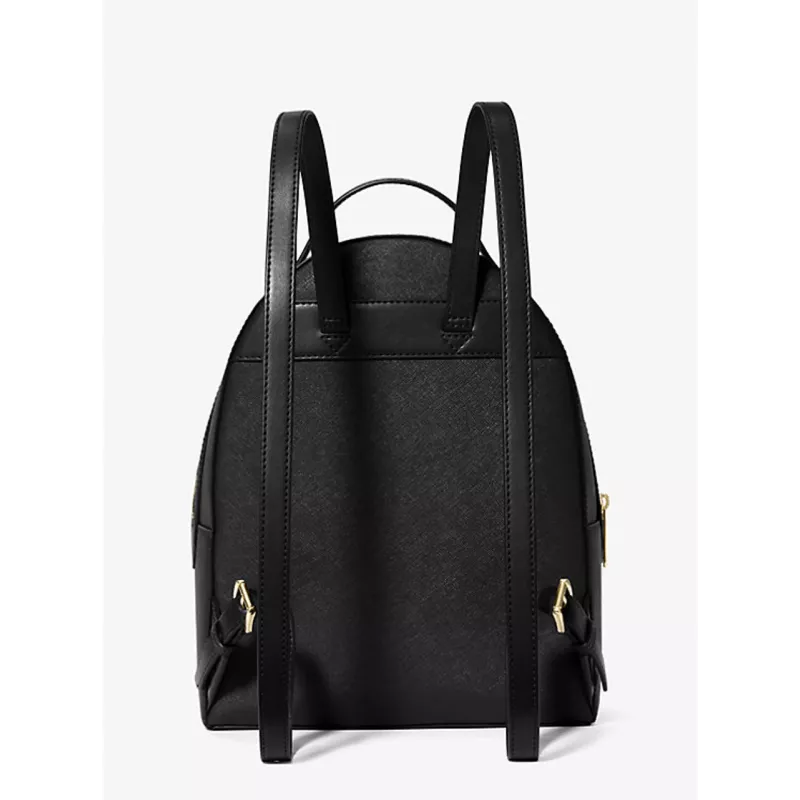 Michael Kors Hudson Small Pebbled Leather Backpack zwart 31x26x13cm