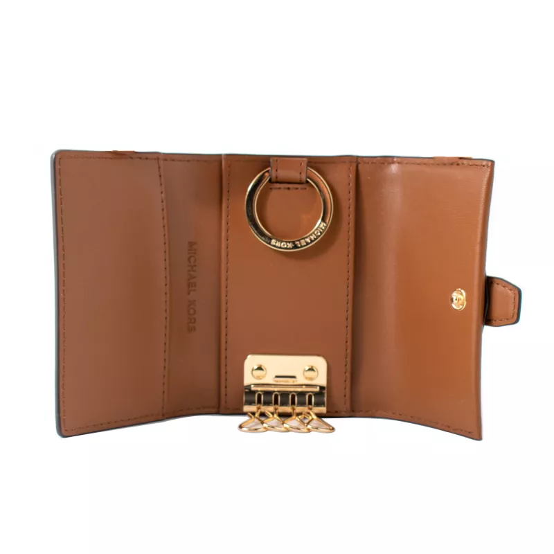 MICHAEL KORS Jet Set Travel kaarthouder bruin signature PVC