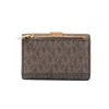 MICHAEL KORS Jet Set Travel kaarthouder bruin signature PVC
