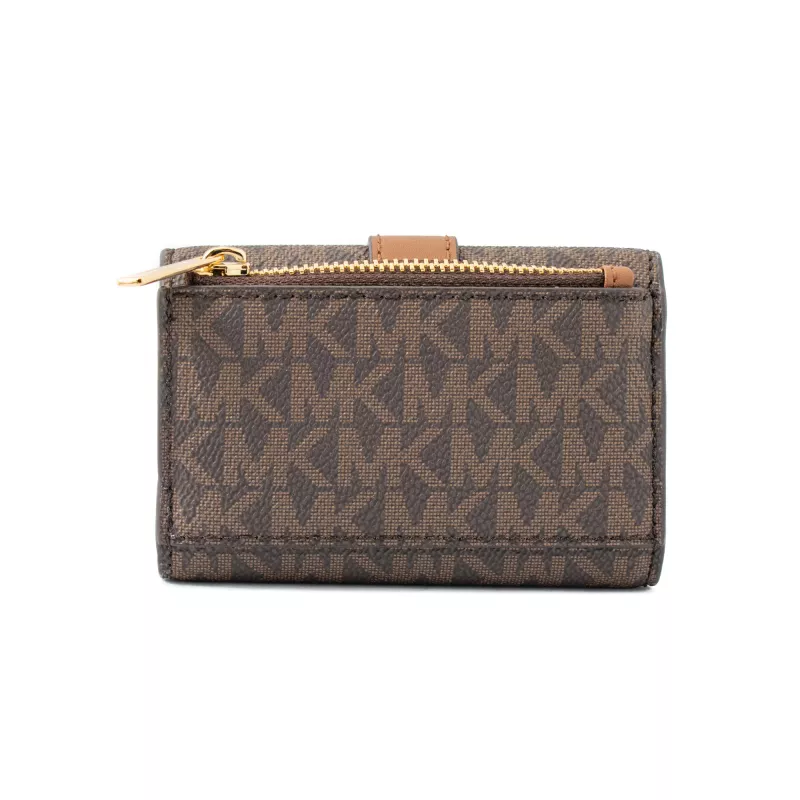 MICHAEL KORS Jet Set Travel kaarthouder bruin signature PVC