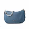 Michael Kors Jet Set Travel crossbody tas Navy Signature coated canvas