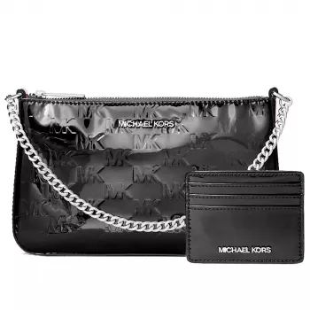 Michael Kors Jet Set Travel crossbody tas set zwart