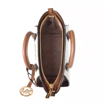 Michael Kors Jet Set Travel crossbodytas Vanilla Signature coated canvas