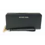 Michael Kors Jet Set Travel Mini aktetas saffiano leer zwart gold-tone hardware 35T7GTVE7LBCK